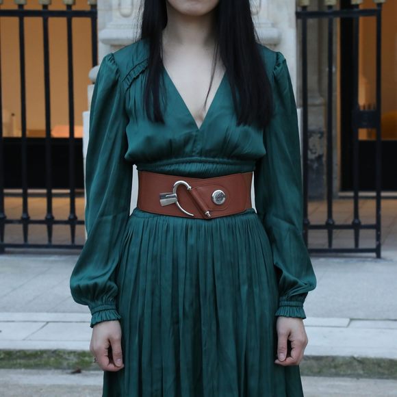 - Cowhide Leather Elastic Belt For Women, Darlene - Camel, Xx-large/waist Size🥳 - Picture 7 of 9
